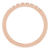 14K Rose 1/5 CTW Lab-Grown Diamond French-Set Anniversary Band